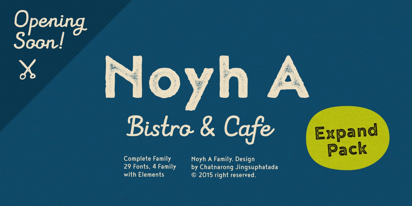 Beispiel einer Noyh R Italic-Schriftart